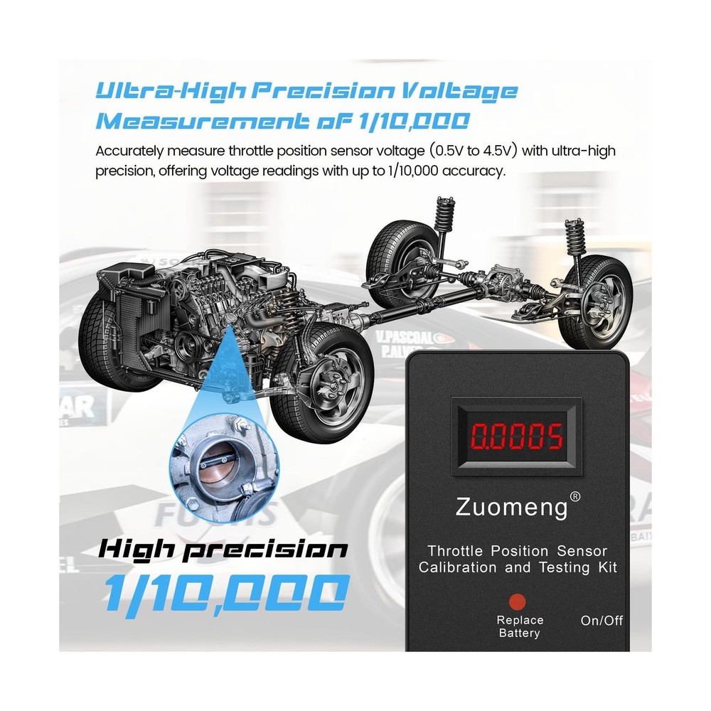 Throttle Position Sensor Adjustment and Testing Tool, Includes All Adapters, ...