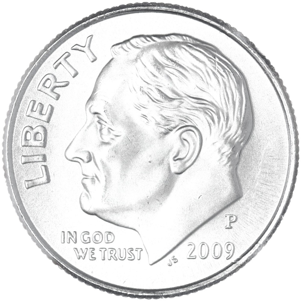 2009 P Roosevelt Dime Satin Finish