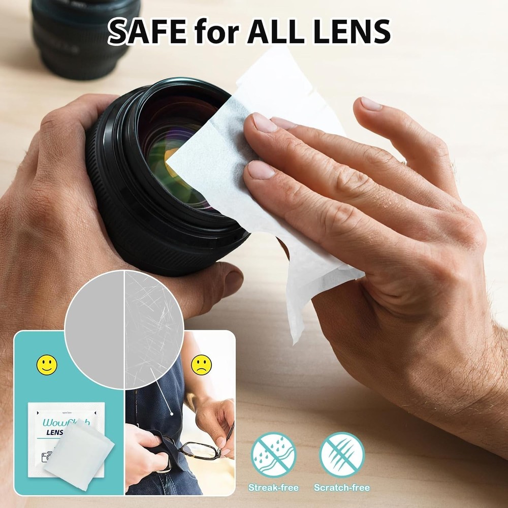 Individually Wrapped Eyeglass Cleaner Wipes