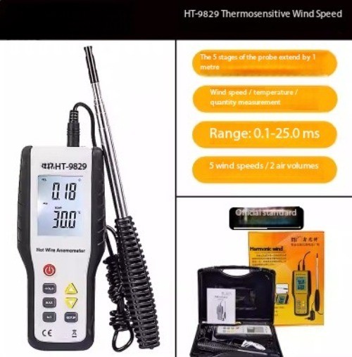 HT-9829 High-precision Thermal Anemometer Handheld Air Volume Instrument