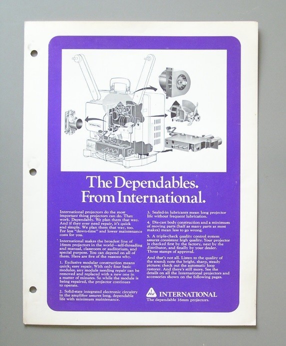 IVA Royal International Eiki Projector Brochure & Data Sheet