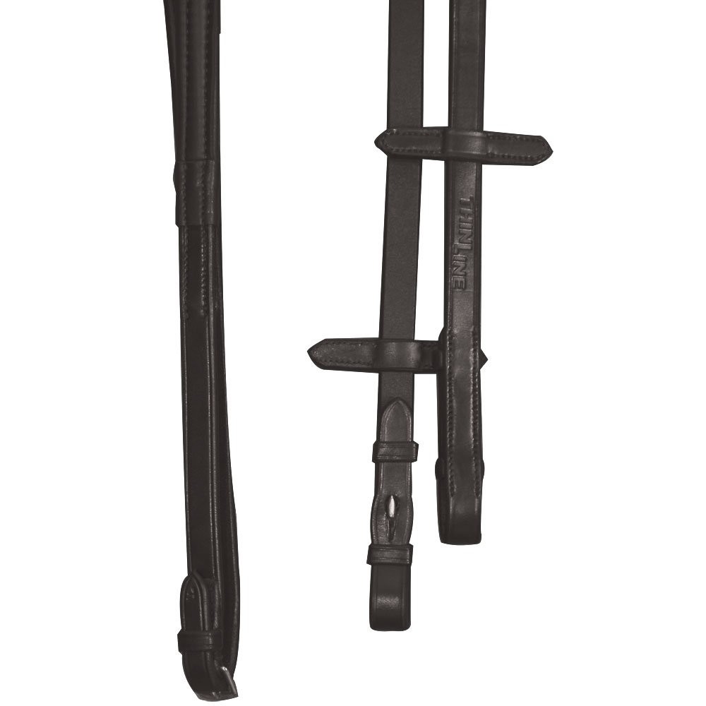 ThinLine Hook Stud Reins, 54-Inch, Black