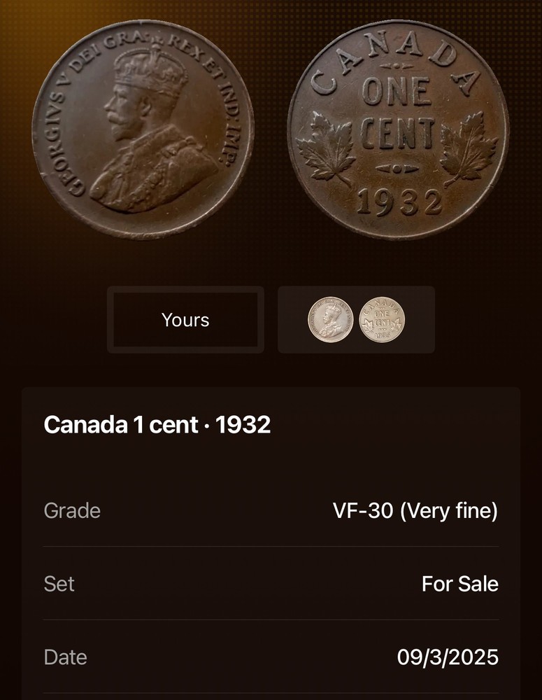 1932 Canada 🇨🇦 One Cent ~ (VF) Condition