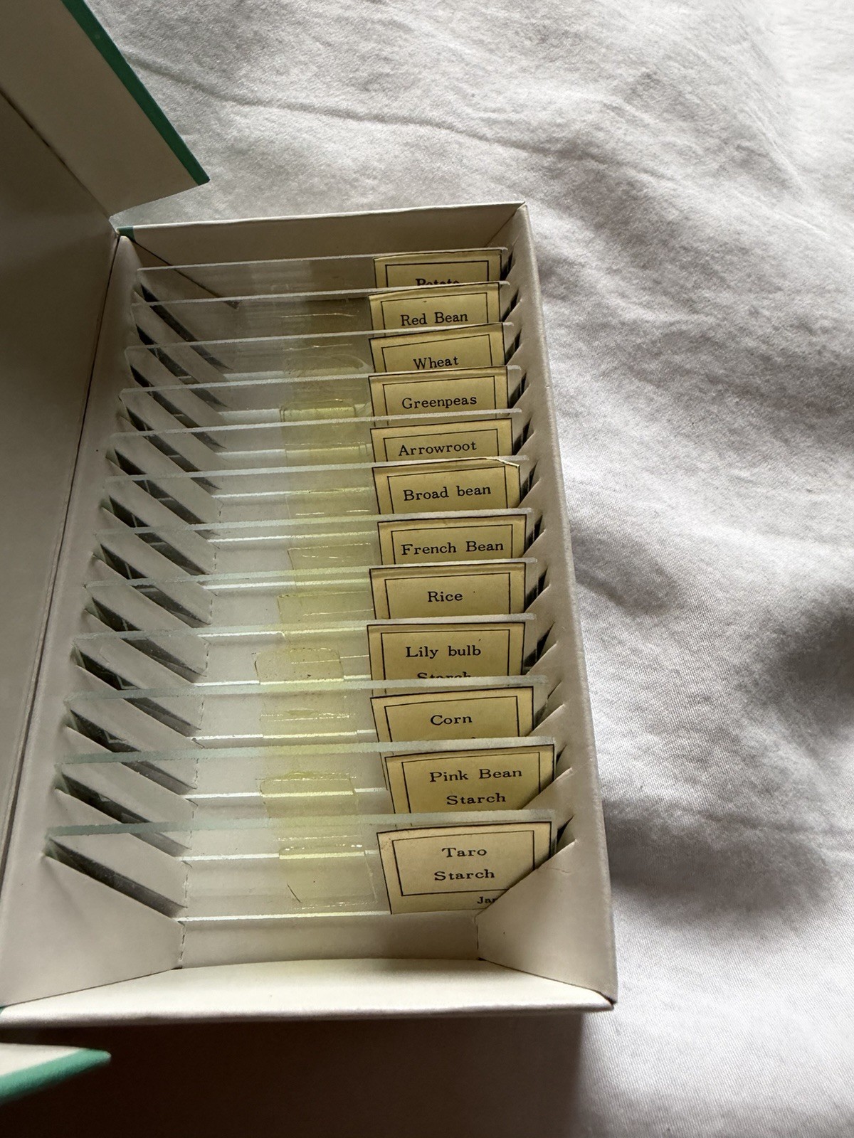 8 Vintage Microscope Slide Boxes. Prepared slides