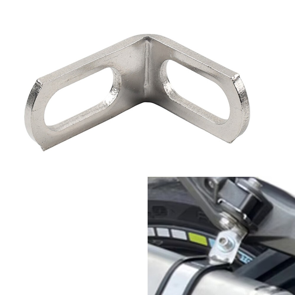 Motorcycle Universal Exhaust Pipe Fixed Clamp Bracket L-Shaped Mounting
