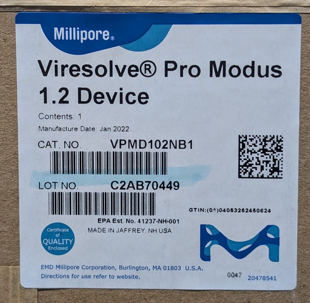 Millipore VPMD102NB1 Viresolve Pro Modus 1.2 Device