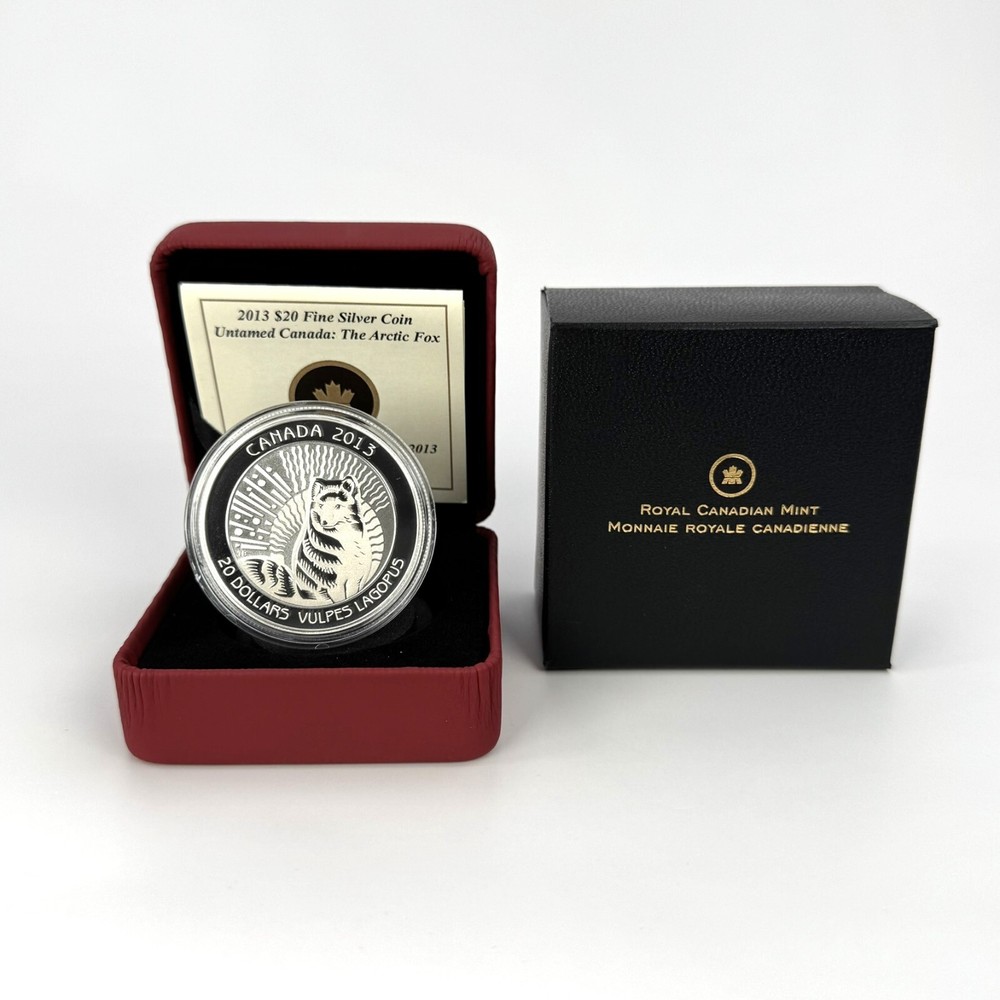 2013 Canada $20 Arctic Fox - 1 oz Pure Silver Coin