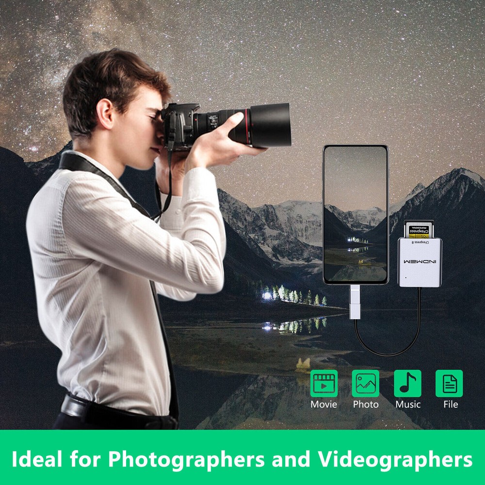 CFexpress Memory Card Adapter up to 10Gbps Support Android/Windows/Mac OS/Linux