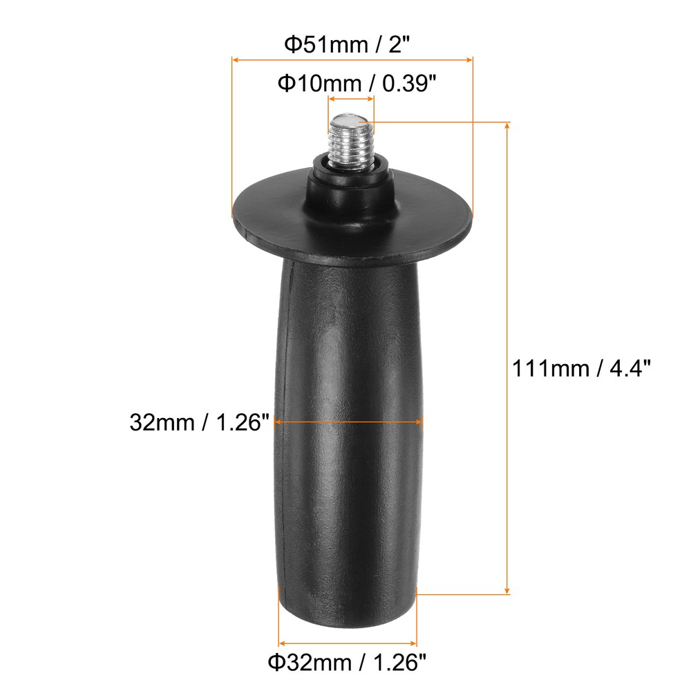 2pcs Side Handle 10mm Thread Plastic Grinder Handle Replacement