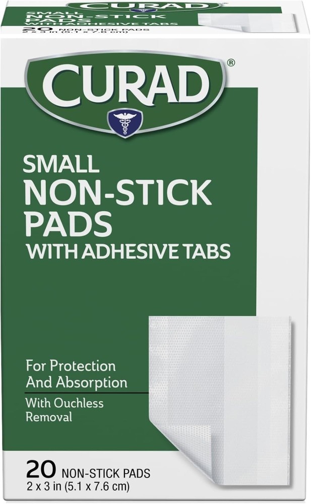 20 Pack Non-Stick Adhesive Wound Pads - Clean & Ouchless Dressing Solutions