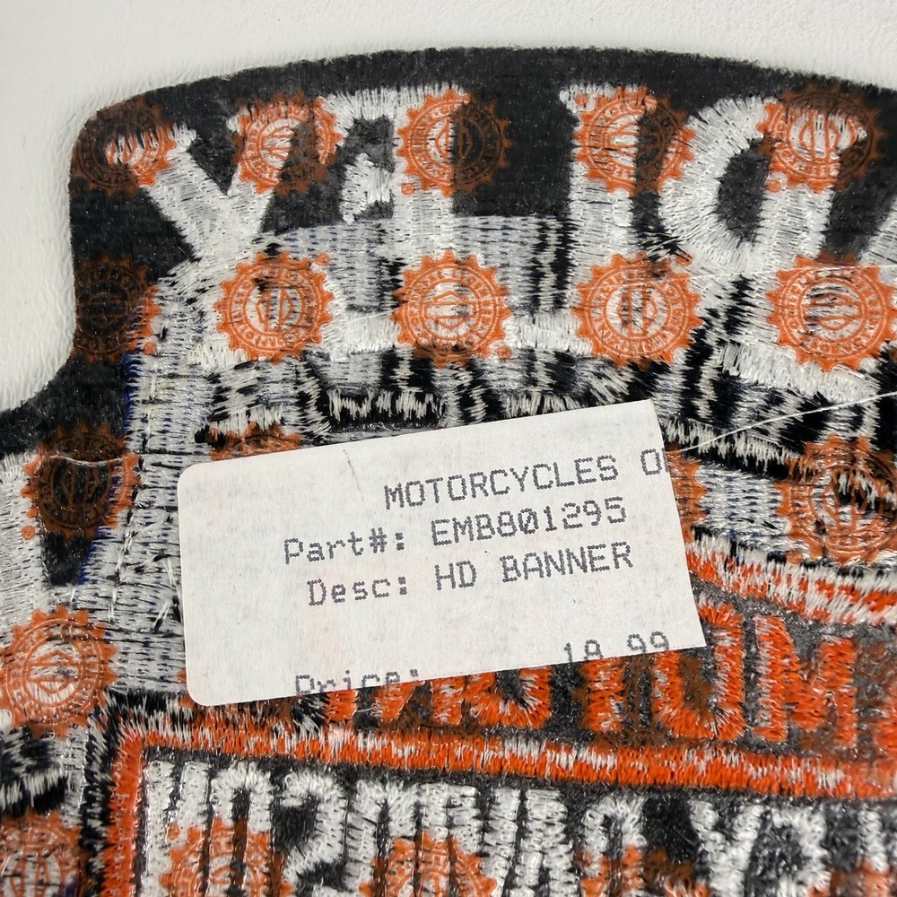 Harley-Davidson Bar & Shield Blue Banner Embroidered Large Back Patch