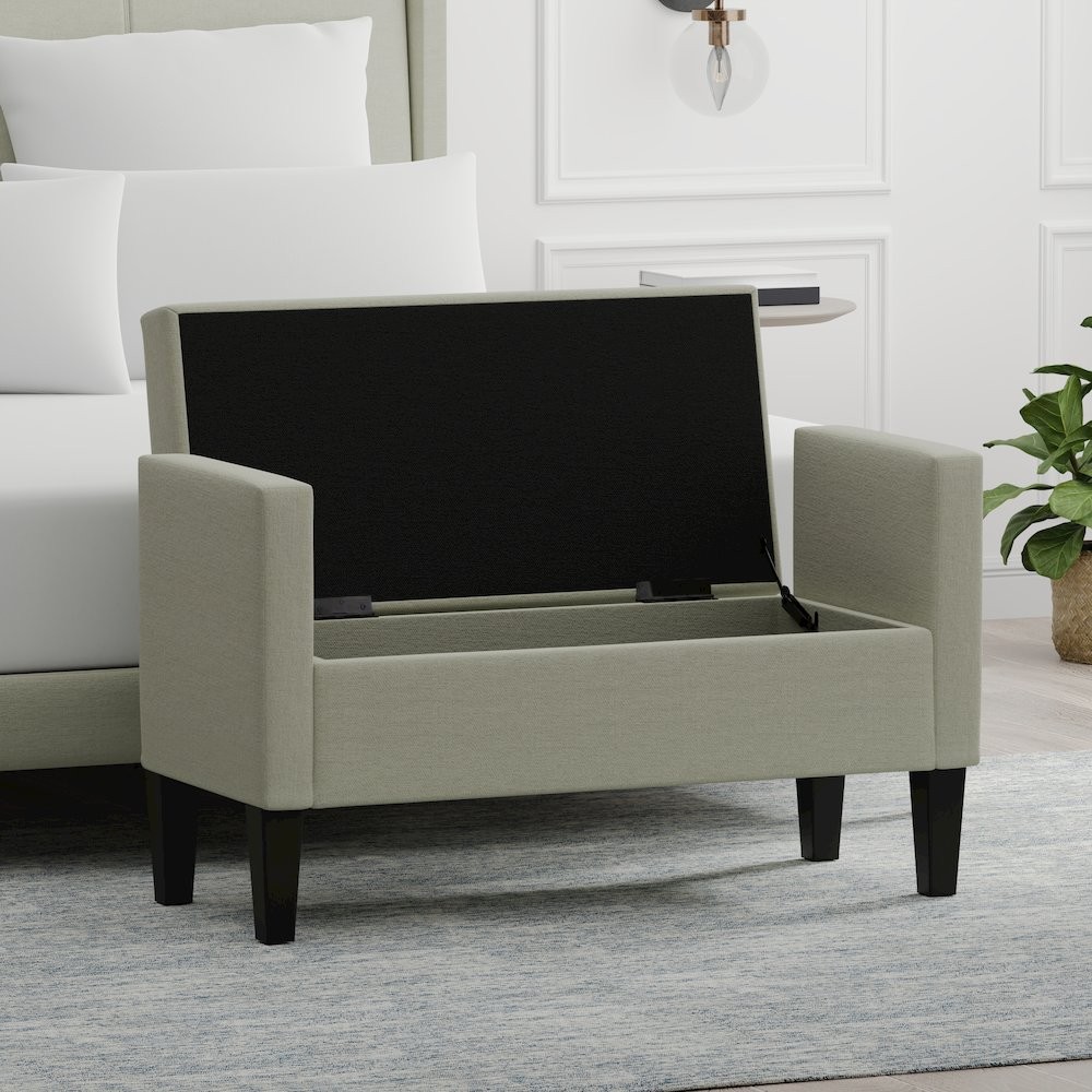 41.5" Storage Bench -Beige