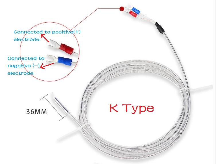 K / PT100 Type PTFE Thermocouple Temperature Sensing Wire Waterproof Midoni