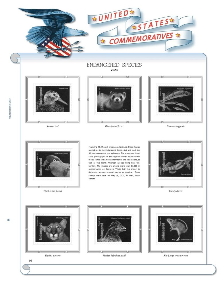 2023 U.S. Commemorative Singles COMPLETE Supplement (White Ace Alternative)