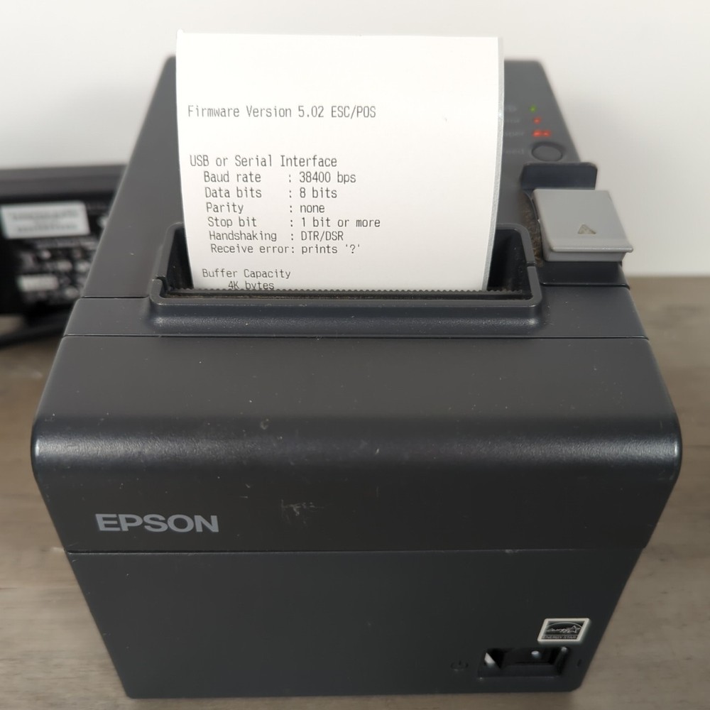 Epson TM-T20ll POS Monochrome Direct Thermal Receipt Printer Tested