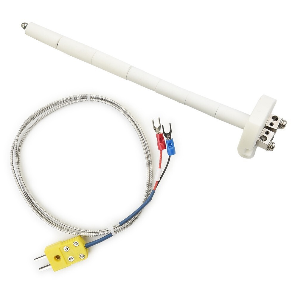Very High Temperature K-Type Thermometer Forge Crucible Kiln Ceramic Probe