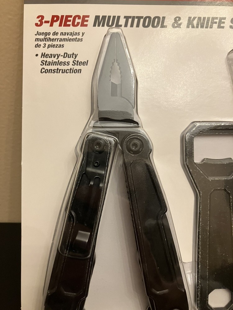 Hyper Tough 3-Piece Multi Tool and Knife Set, Model ( Brand New