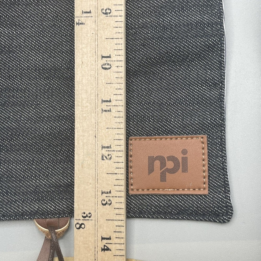 Origaudio Denim Collection Tech Organizer School Folder Flexible Brown Straps