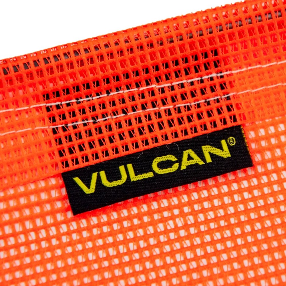 VULCAN Safety Flag - Wire Loop - 18" x 18", 4 Pack - Vinyl Coated Polyester