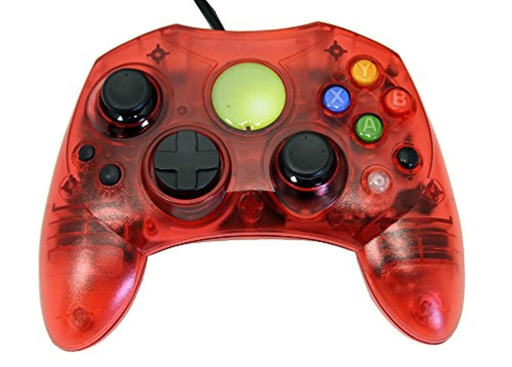 Replacement Controller For Xbox Original Red Transparent By Mars Devices 5Z
