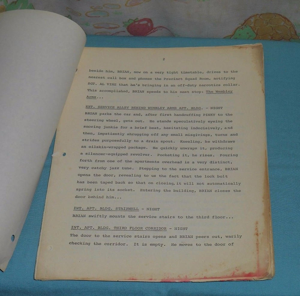 original KOJAK SCREENPLAY SCRIPT "OH, What A Tangled Web ... " Telly Savalas