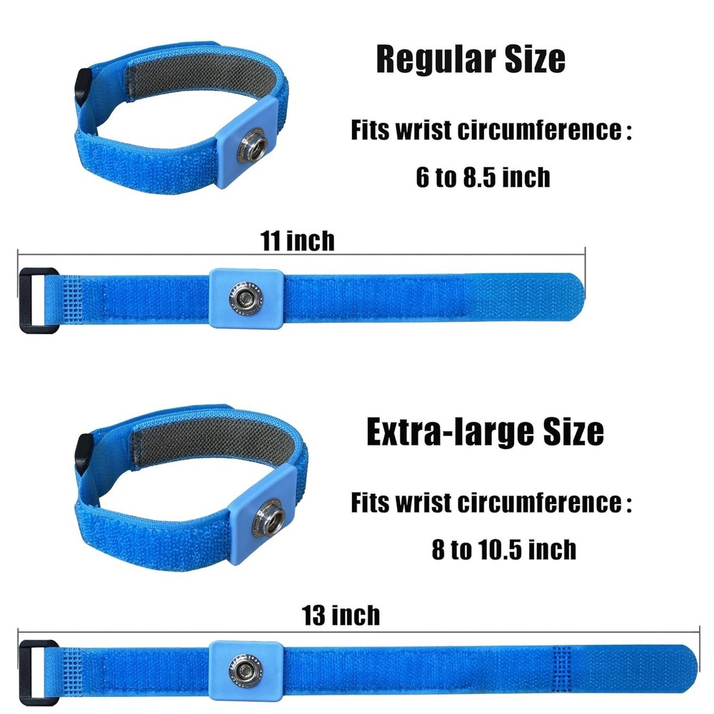 Blue Anti Static Wrist Strap grounding bracelet for electronics