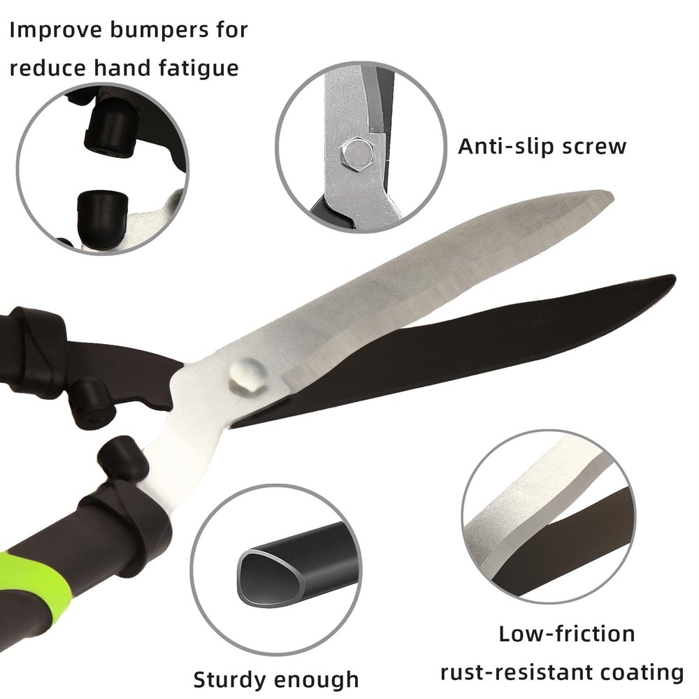 Loppers Hedge Clippers & Pruners Combo Set 3-Piece Hedge Shears, Sharp Tree T...