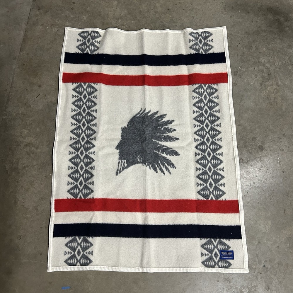 Pendleton Beaver State Heroic Chief Joseph Heritage Wool Medium Blanket Throw