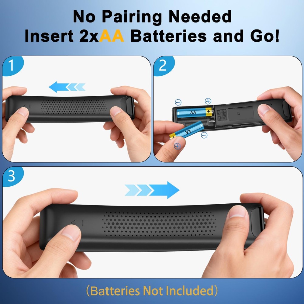 2 Pack Replacement for Samsung Smart TV Remote Control, Universal Black