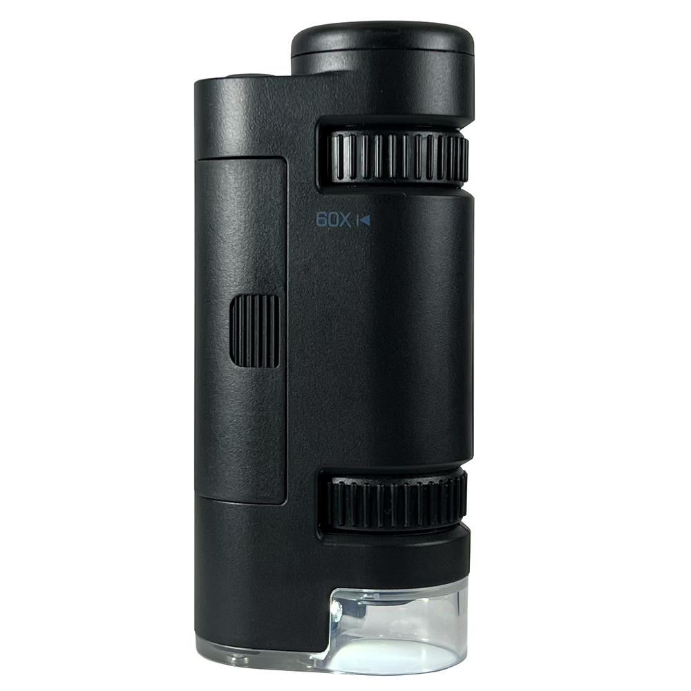 EasyMicro 60X - 120X LED Lighted Zoom Microscope (Black Color) - SpectrumOI