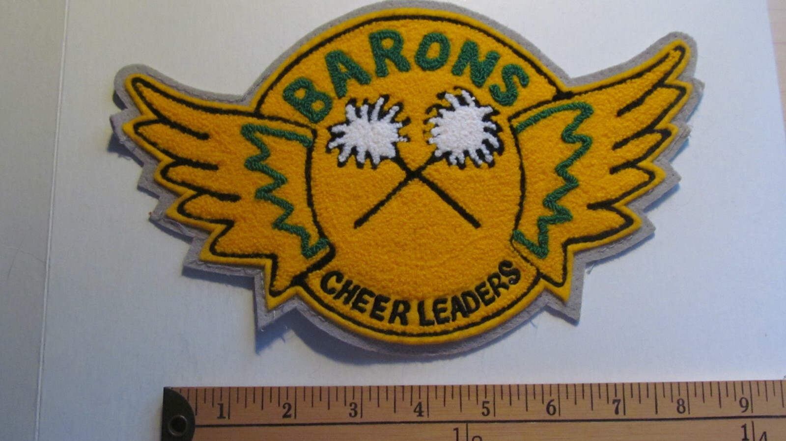 *1 VARSITY CHENILLE BARONS CHEERLEADERS JACKET FOOTBALL PATCH CREST *