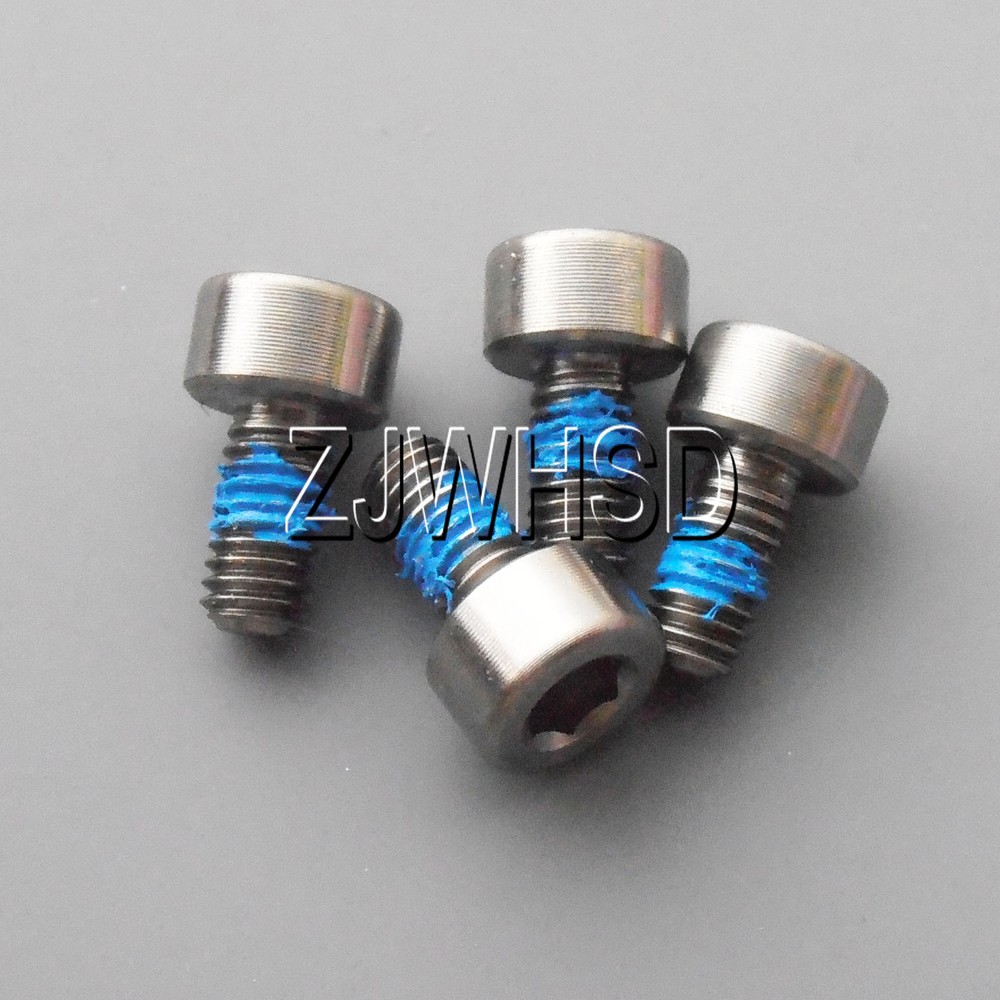4pcs M3 x 6 mm Ti Titanium Screw Bolt Allen Hex Socket Cap Head + Thread Locker