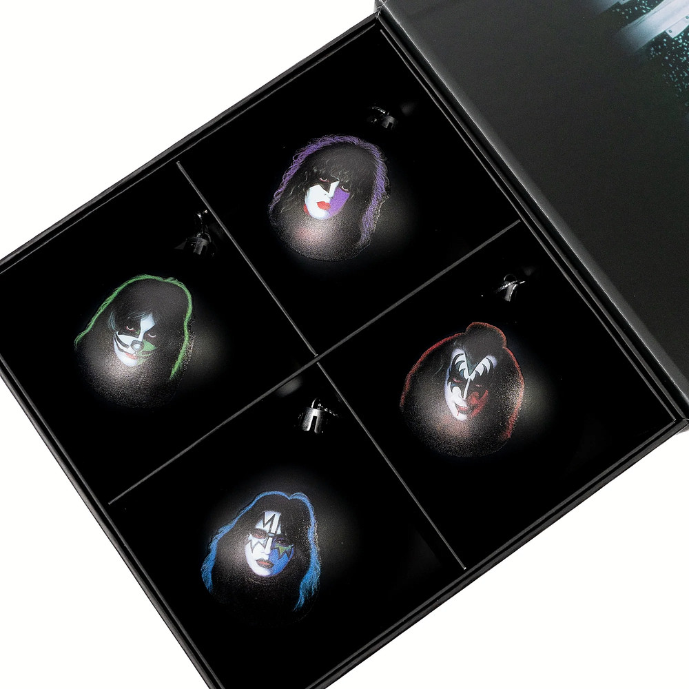 KISS Ornament Box Set - 4 ornaments Solo Albums artwork NEW Ace Peter Gene Paul