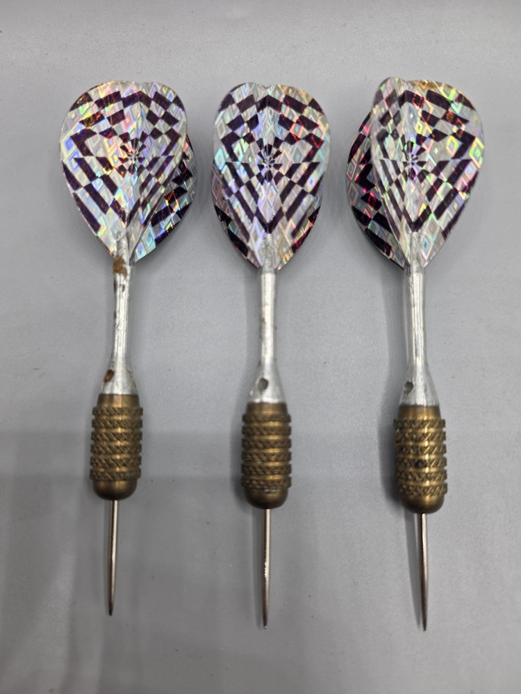Vintage Mini Brass Darts With Flights