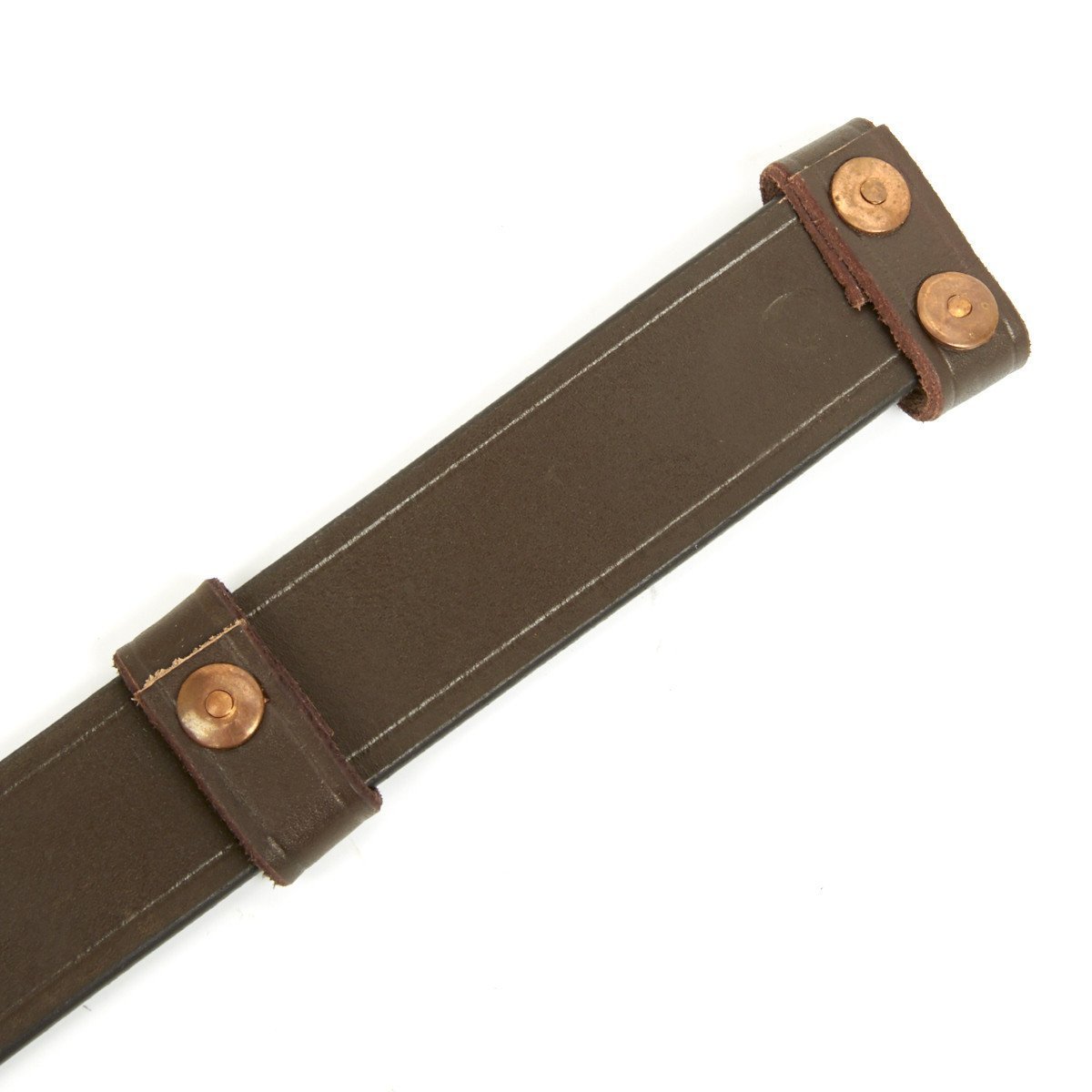 British WWI & WWII SMLE Enfield Leather Rifle Sling- Dated, Manufacturer Stamp