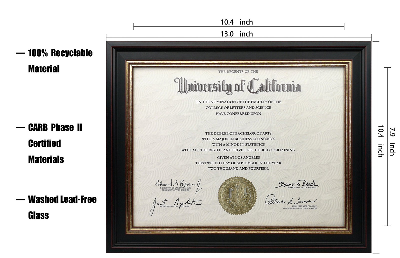 Luxurious Diploma Frame - Classic Design for Graduation/Diploma Frames 8.5x11