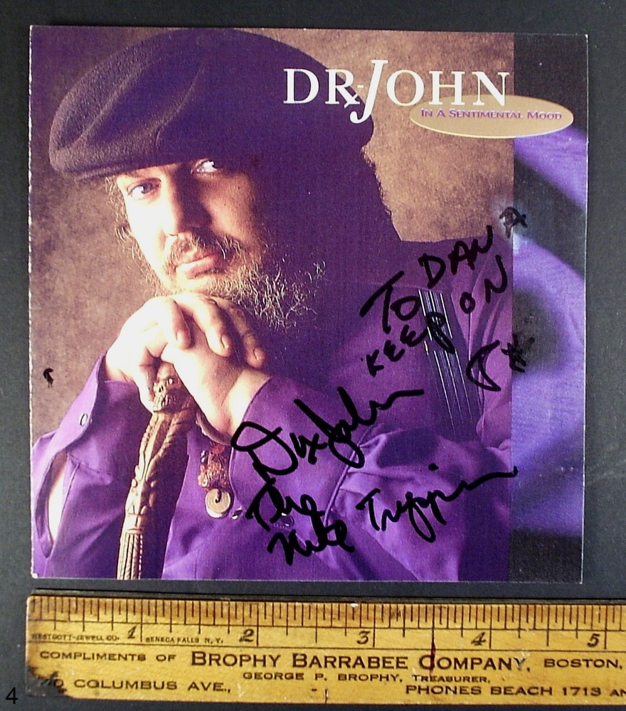 Dr John The Nite Tripper Signed CD Insert Mac Rebennack