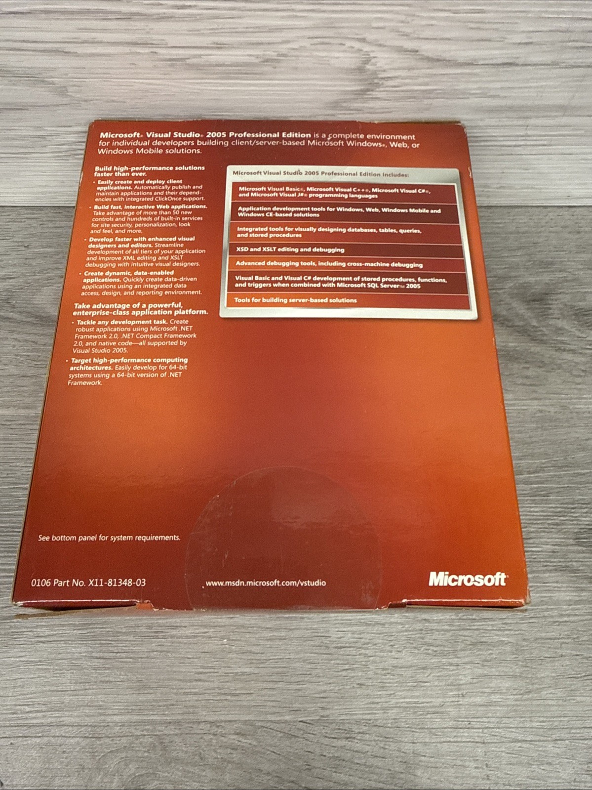 SEALED-Microsoft Visual Studio 2005 Professional Edition