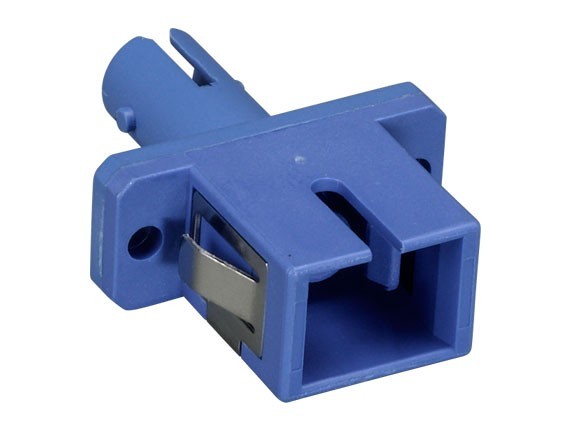Multimode ST/SC Simplex Fiber Optic Adapter, Plastic Body