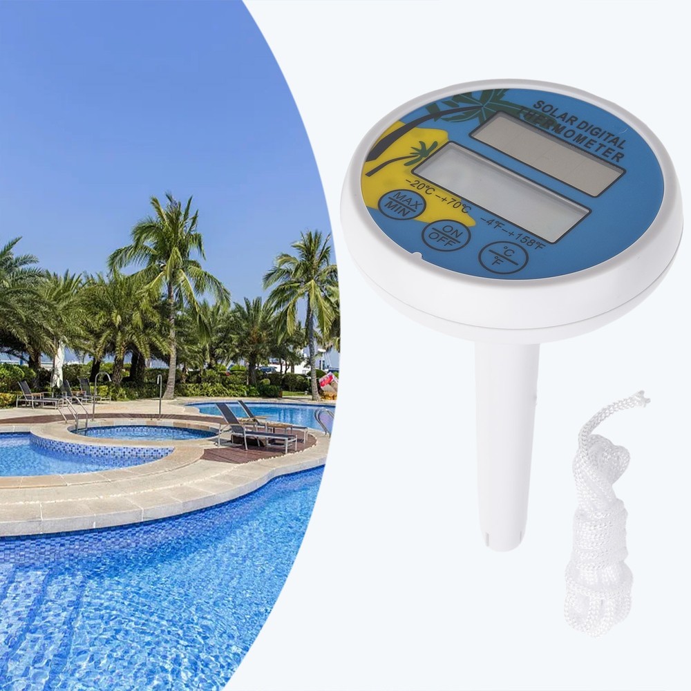 Digital Solar Powered Floating Pool Thermometer with Dual Scale Readings