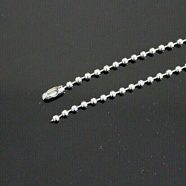 Stainless Steel Ball Chain 16"-40" Dog Tag Bead Necklace 1.5/2/3/4.5mm