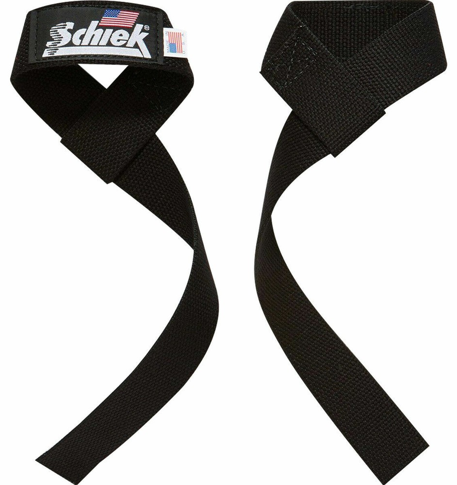 Schiek Sports Model 1000-BLS Basic 20" Weight Lifting Straps - Black