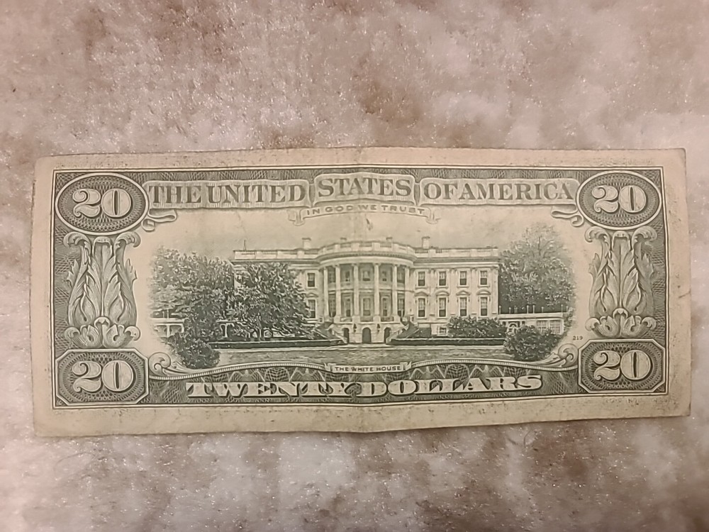 1974 $20 OFFSET/MISALIGNED ERROR FEDERAL RESERVE NOTE