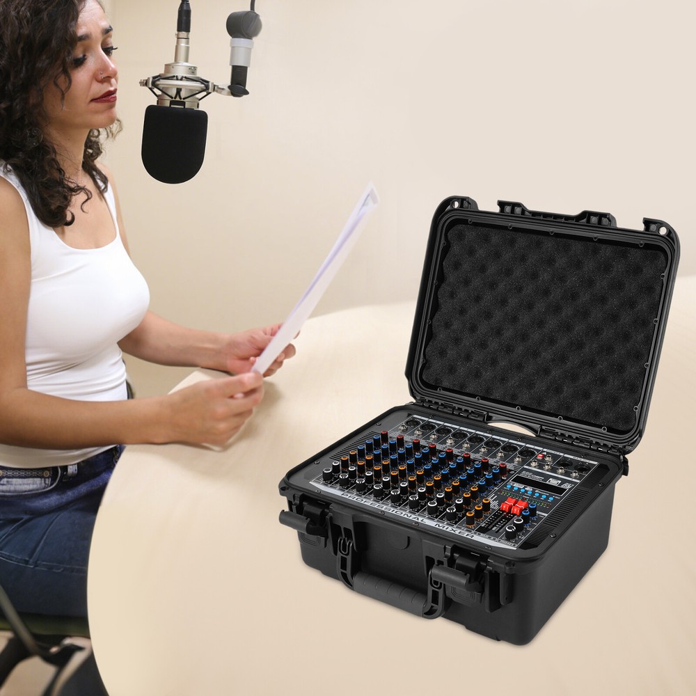 8-Channel Professional Bluetooth Live Studio Audio Mixer USB Mixing Console