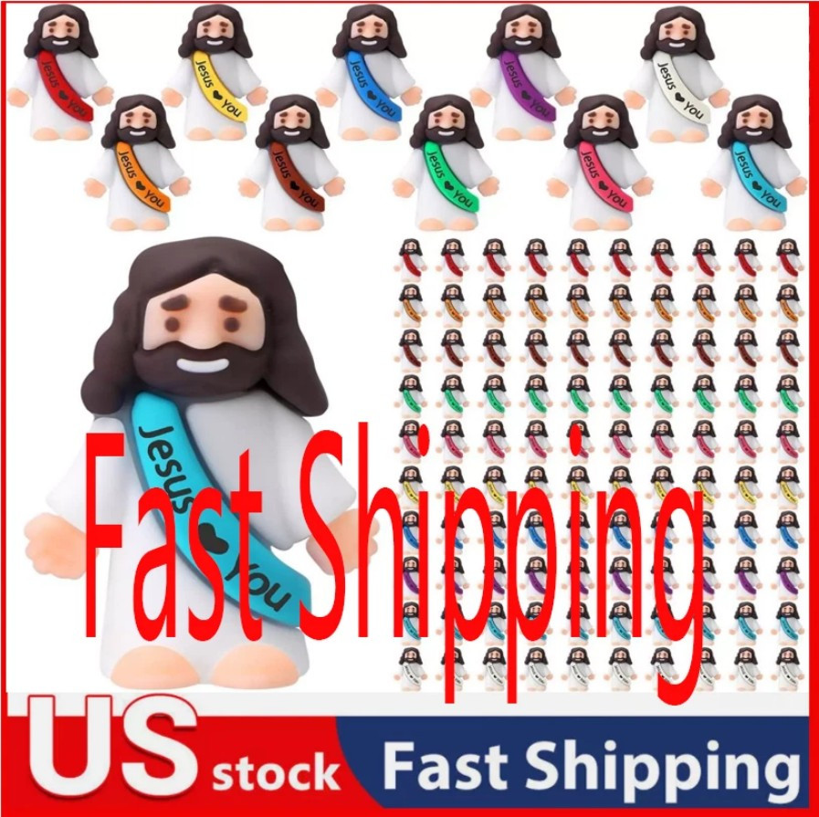 50 Pcs Mini Jesus Figures Jesus Loves You Original Design Jesus Toys Little Jes