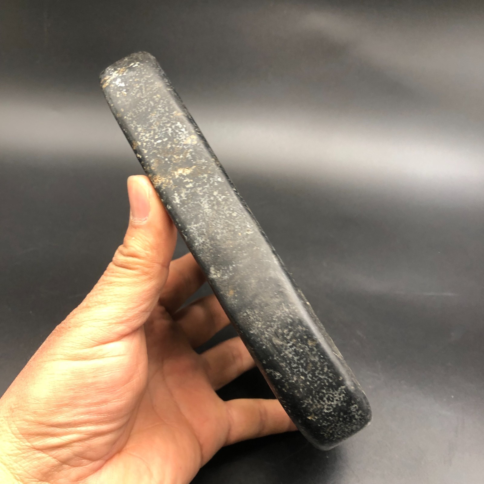 Old HongShan Culture Meteorite Jade Hand-Carved Sun God Helios Statue