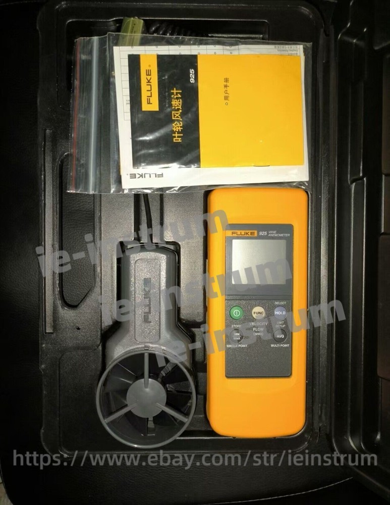 Fluke 925 impeller anemometer Meter, Wind speed air flow Velocity Temperatu*