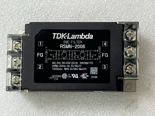 TDK-Lambda RSMN-2006 Power Line EMC Filter Used