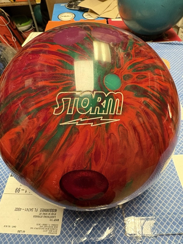 Used Storm Blast Polyester Bowling Ball 16 Pounds