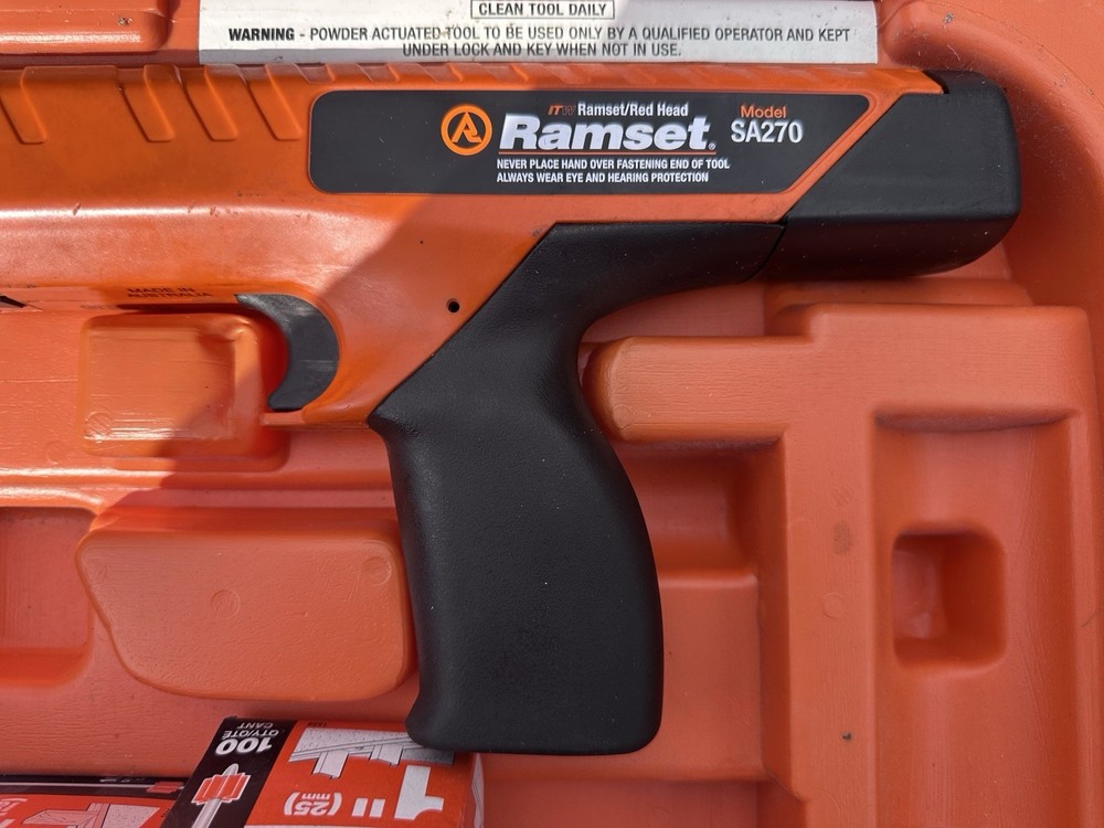 RAMSET SA270 POWDER ACTUATED FASTNER w CASE & EXTRAS *untested